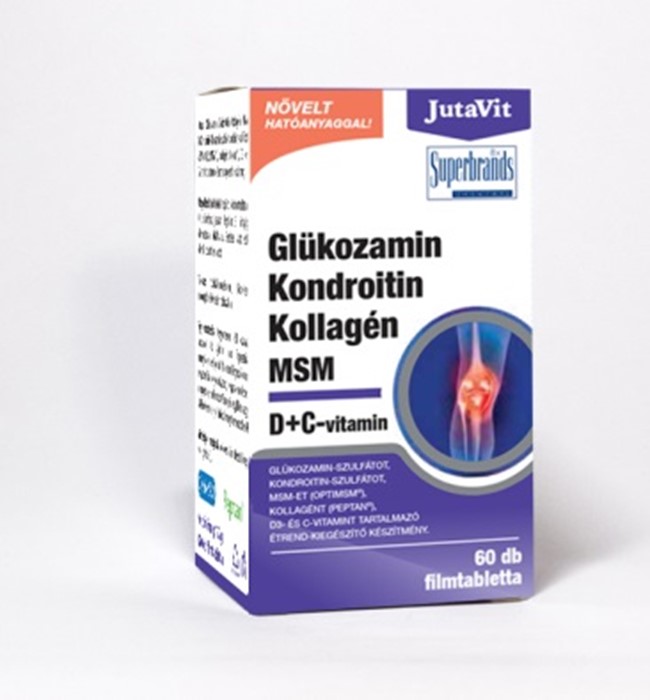 JutaVit Glükozamin + Kondroitin + Kollagén + MSM + D+C-vitamin 120 db